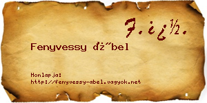Fenyvessy Ábel névjegykártya